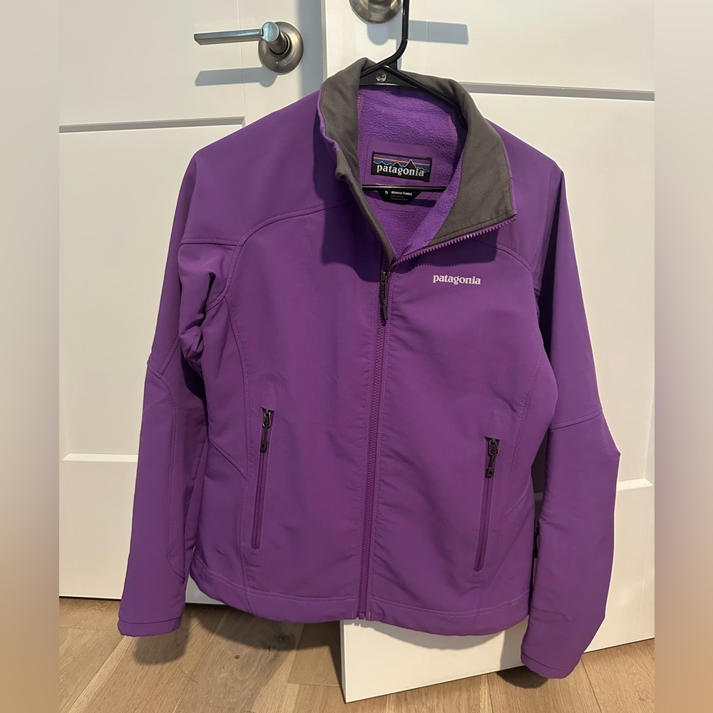 Womens PATAGONIA Purple Full Zip Lightweight Jacket Interior Fleece Small